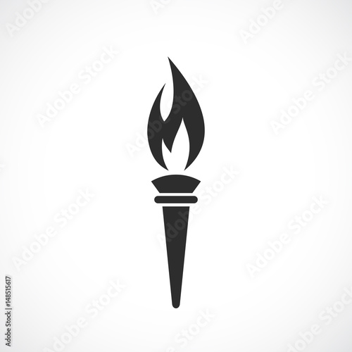 Torch flame vector icon