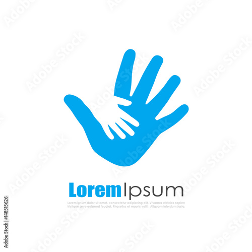 Child protection vector logo