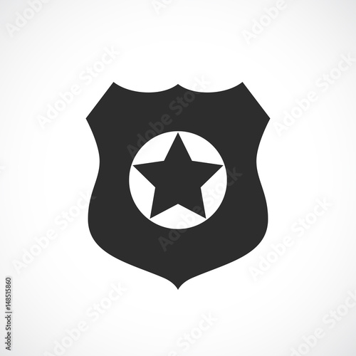 Policeman badge vector icon