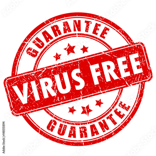 Virus free software vector stamp