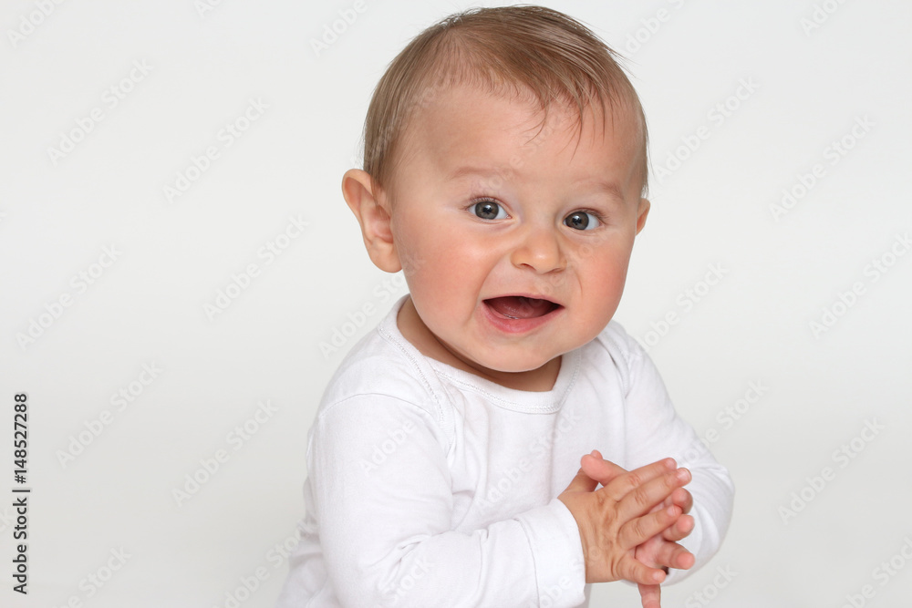 Cheerful baby applauding Cheerful baby applauding