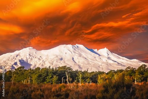 Mount Ruapehu volcano photo