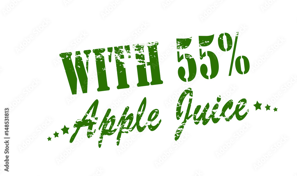 Fototapeta premium With apple juice