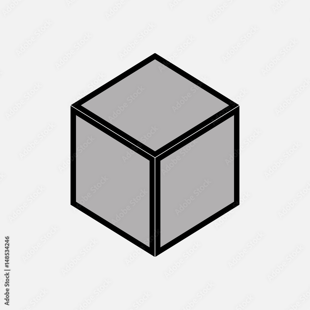 nintendo cube icon gray