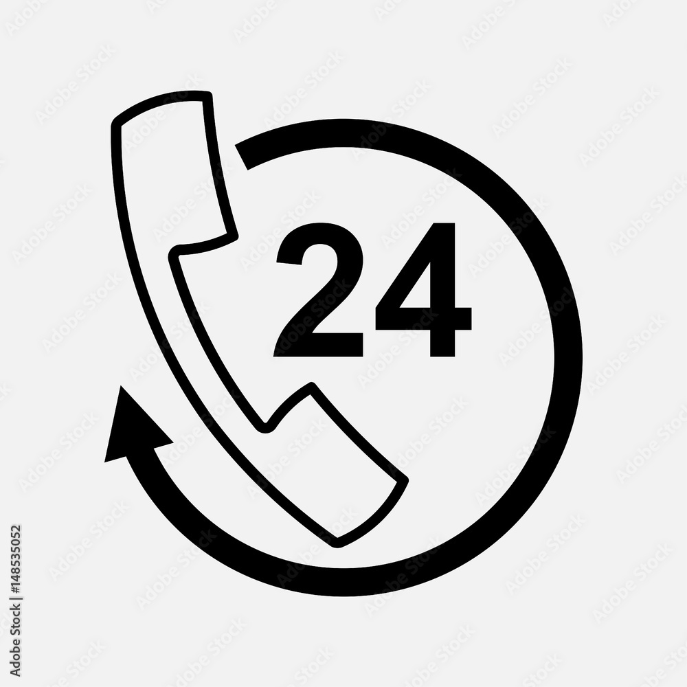 icon handset support, communication 24 hours icon handset support, communication 24 hours