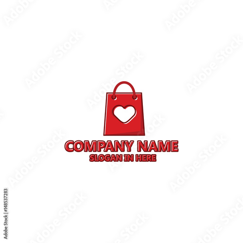 Love Shop Logo Template Design