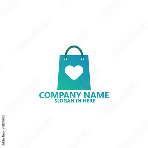 Love Shop Logo Template Design