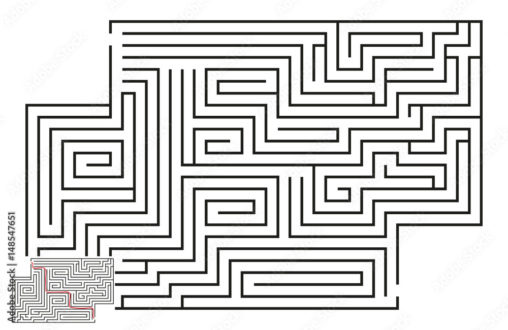Vector Maze with Answer 61 Vector Maze with Answer 61