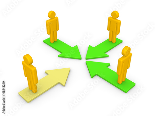 Concept of partnership. 3d render.