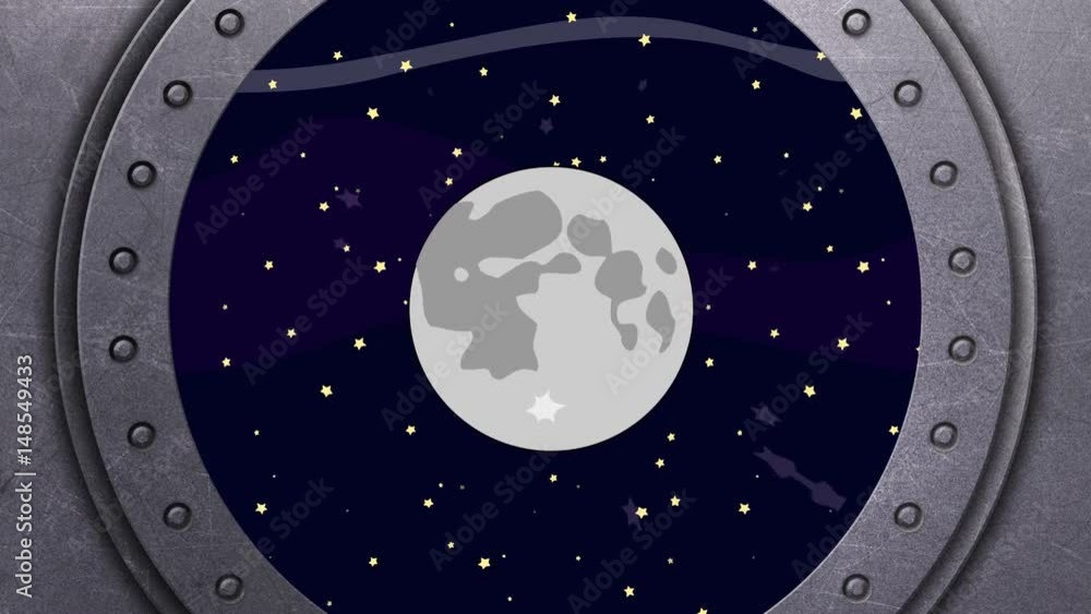 Getting Closer to the Moon From a Spaceship Window View Getting Closer to the Moon From a Spaceship Window View