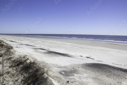 Wallpaper Mural Sandy beach with dunes and ocean under a blue sky Torontodigital.ca