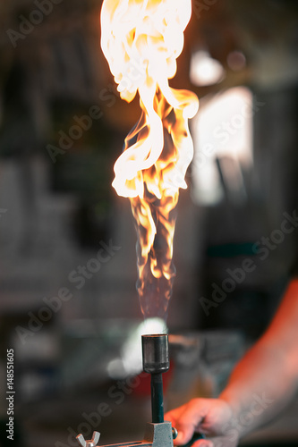 Glass-blowing workshop. Burner © Serenkonata