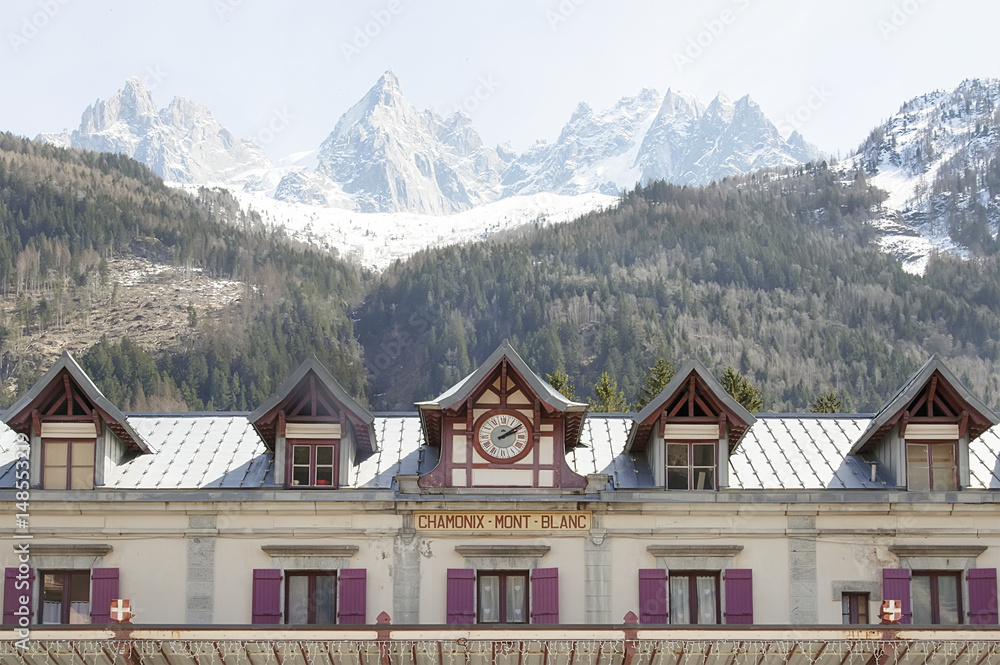 Train station in Chamonix Mont Blanc