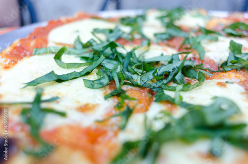 Artisan pizza closeup