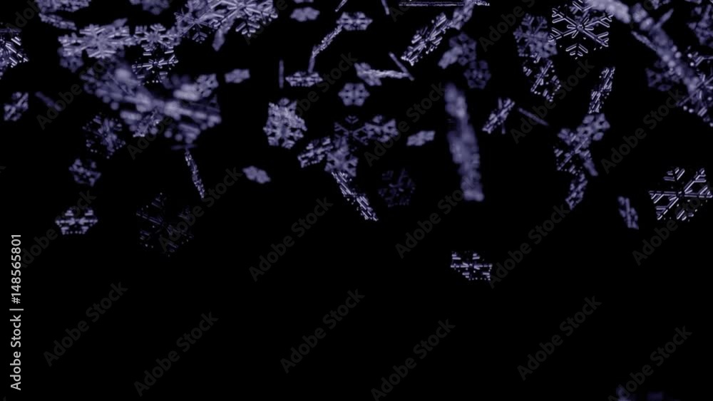 Snowflakes glass shiny snow flake falling xmas christmas decoration holiday 4k Snowflakes glass shiny snow flake falling xmas christmas decoration holiday 4k