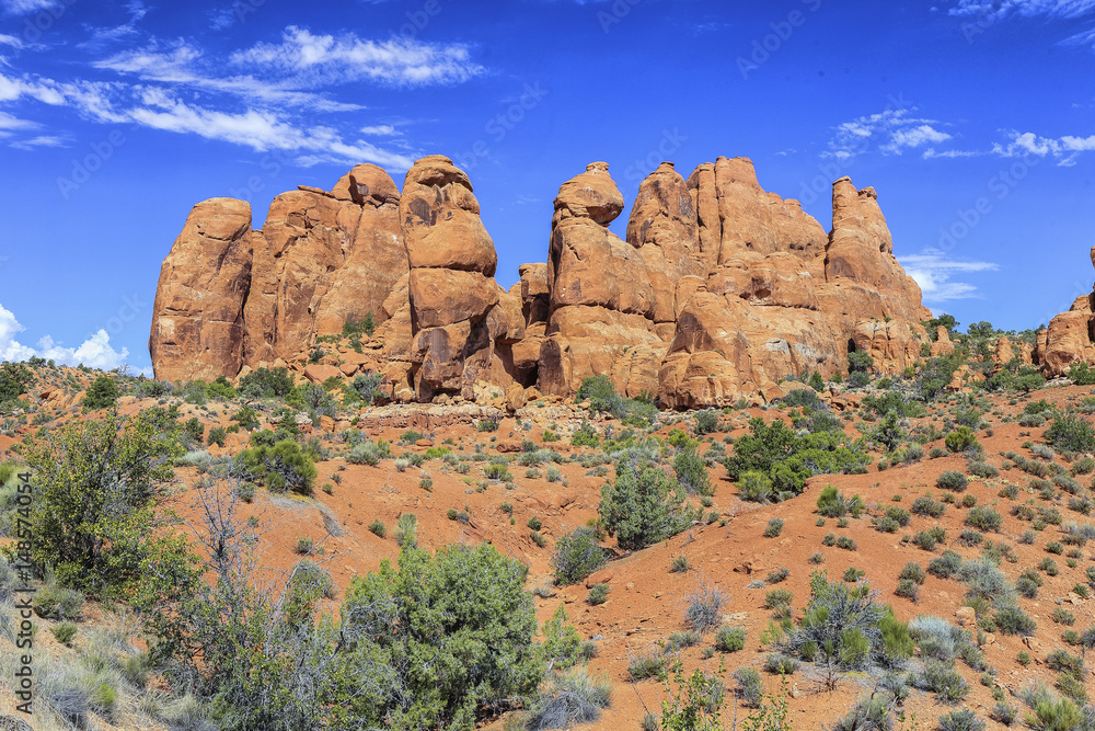 Red Rock Formations, Arches National Park, Utah