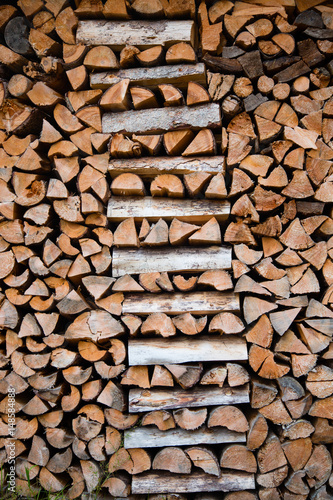 Pile of firewood in Austria..