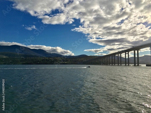 Wallpaper Mural Hobart city and Tasman bridge Torontodigital.ca