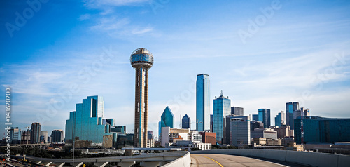 dallas texas city skyline and downtown photo