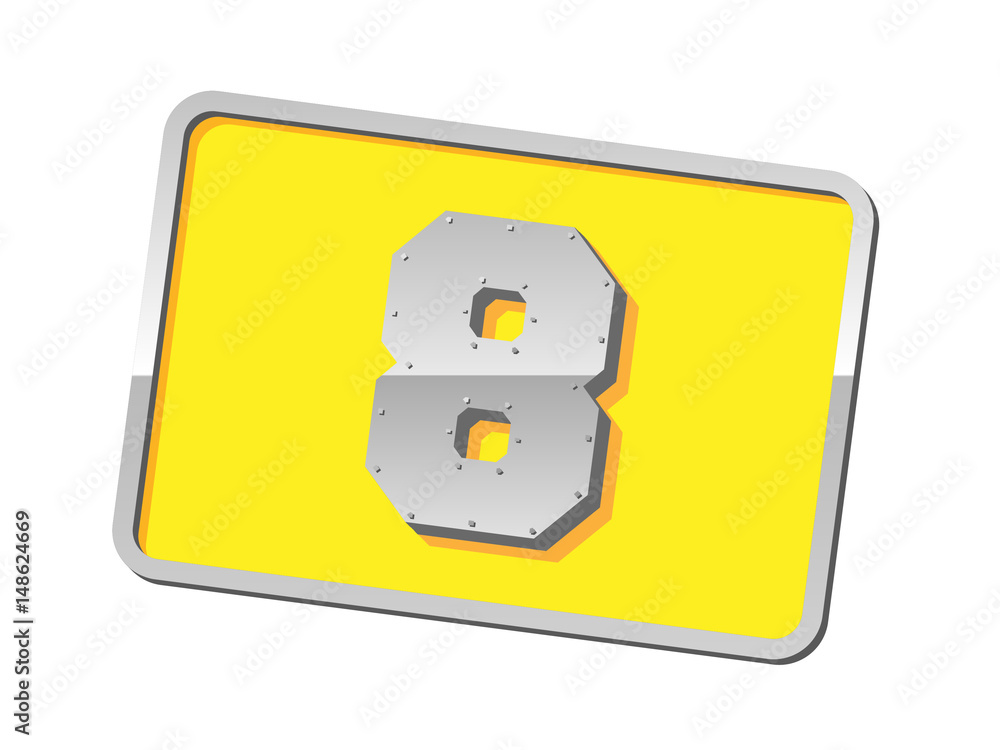 Obraz premium 8th celebration event number for poster or invitation