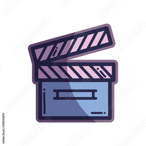 clapper board action video filmstrips