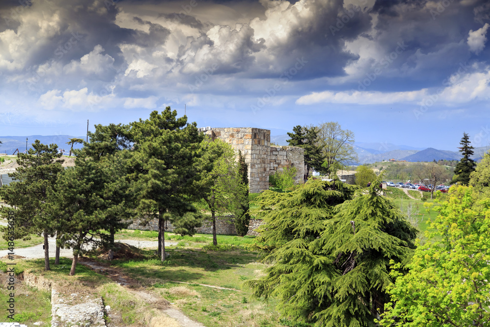 Kale fortress, medieval Ottoman fortress overlooking the city of Skopje, Macedonia.