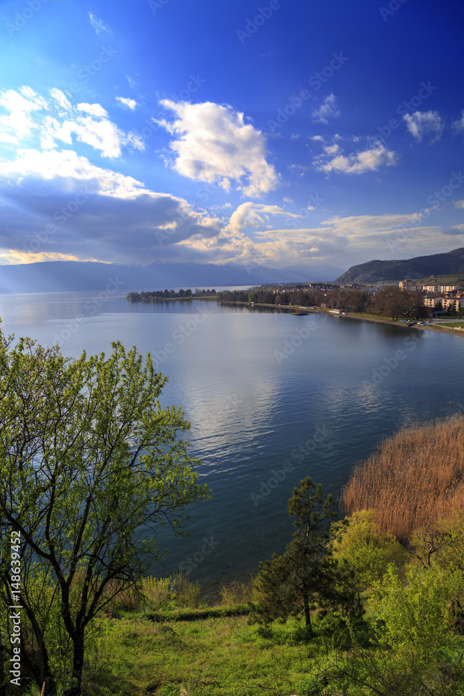 Obraz premium Coastal view of Ohrid, Macedonia
