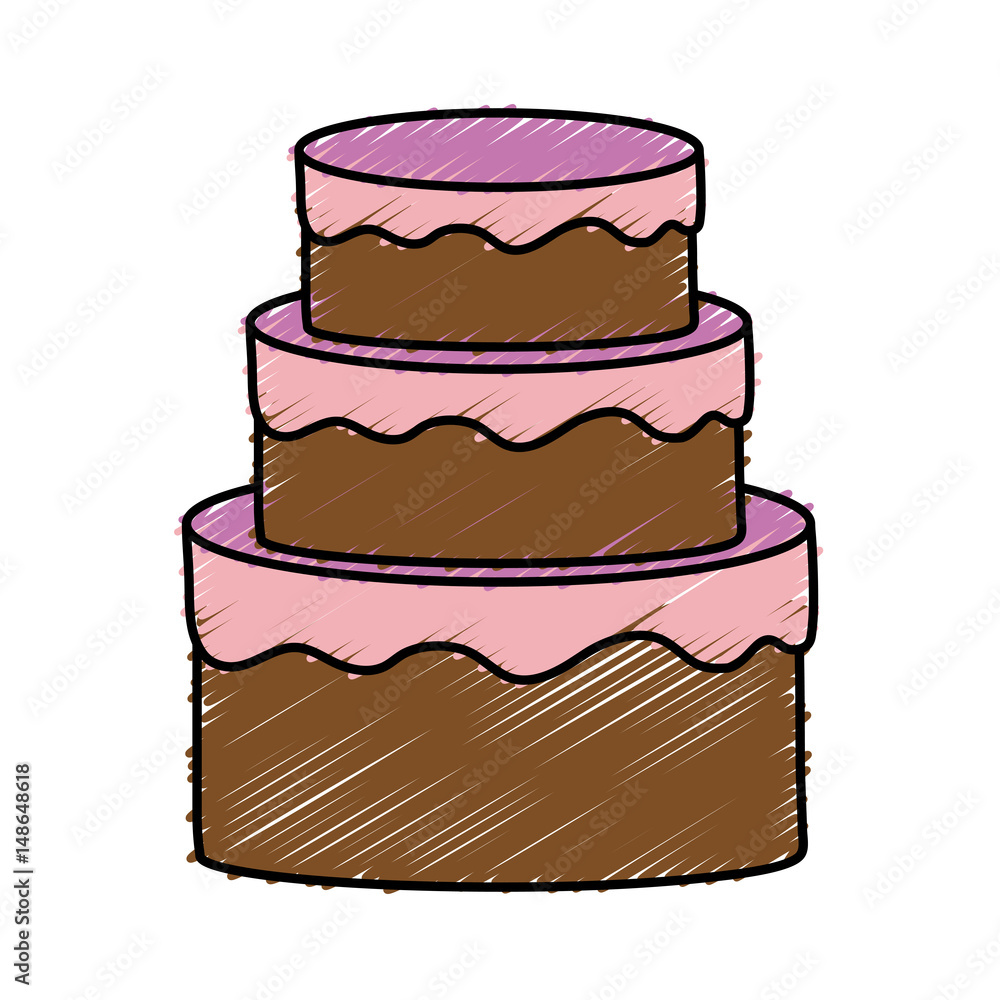 birthday cake icon over white background. colorful design. vector illustration birthday cake icon over white background. colorful design. vector illustration