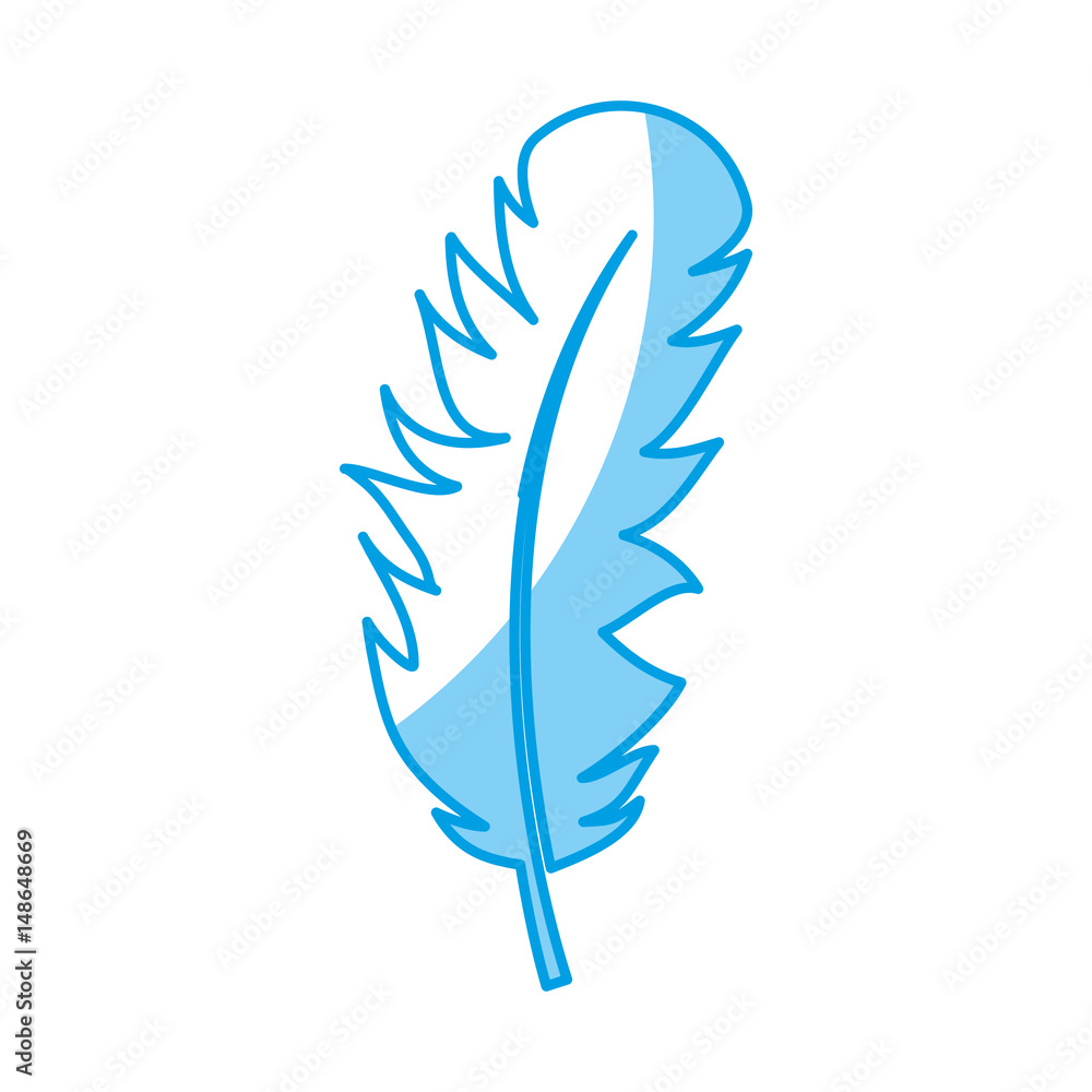 Fototapeta premium feather icon over white background. vector illustration