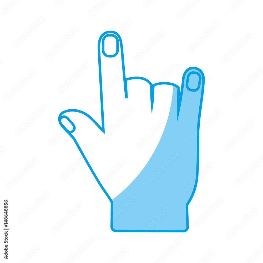 Obraz premium human hand icon over white background. vector illustration