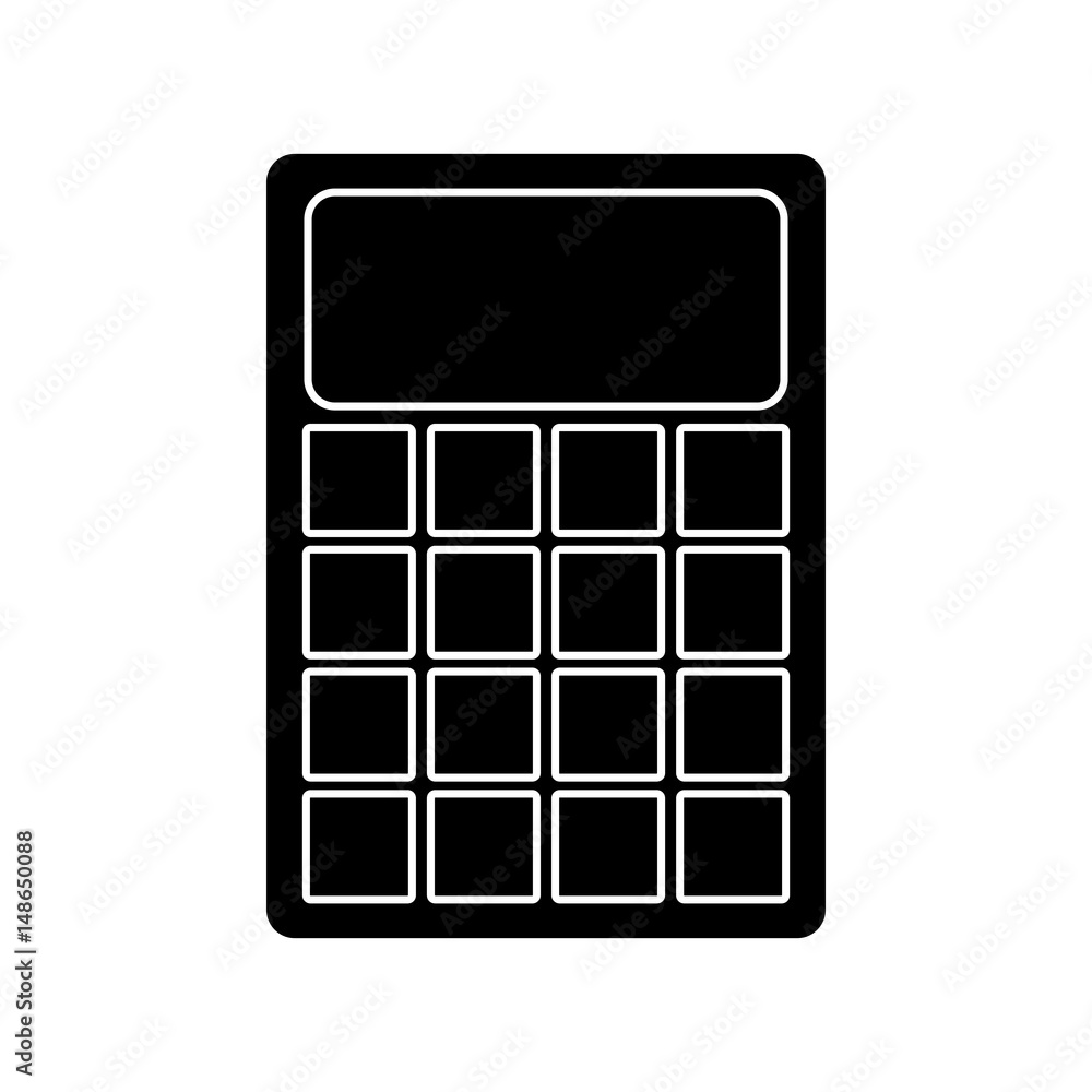 calculator device icon over white background. vector illustration calculator device icon over white background. vector illustration