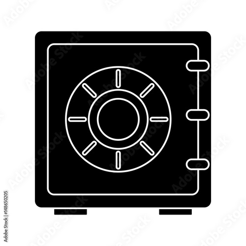 safe box icon over white background. vector illustration