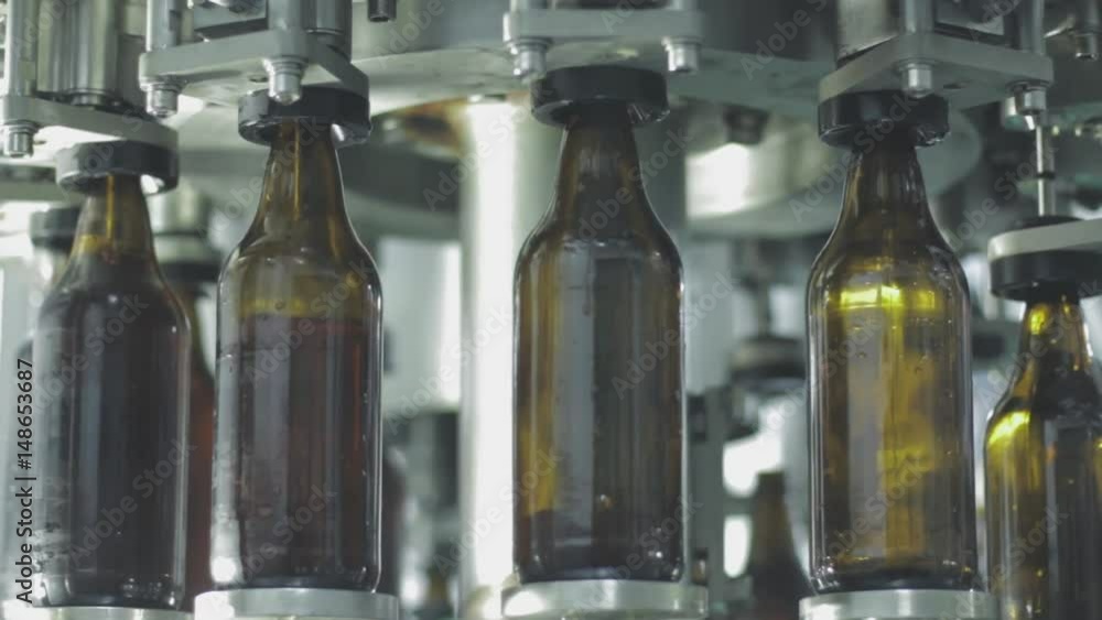 Filling beer bottles Filling beer bottles