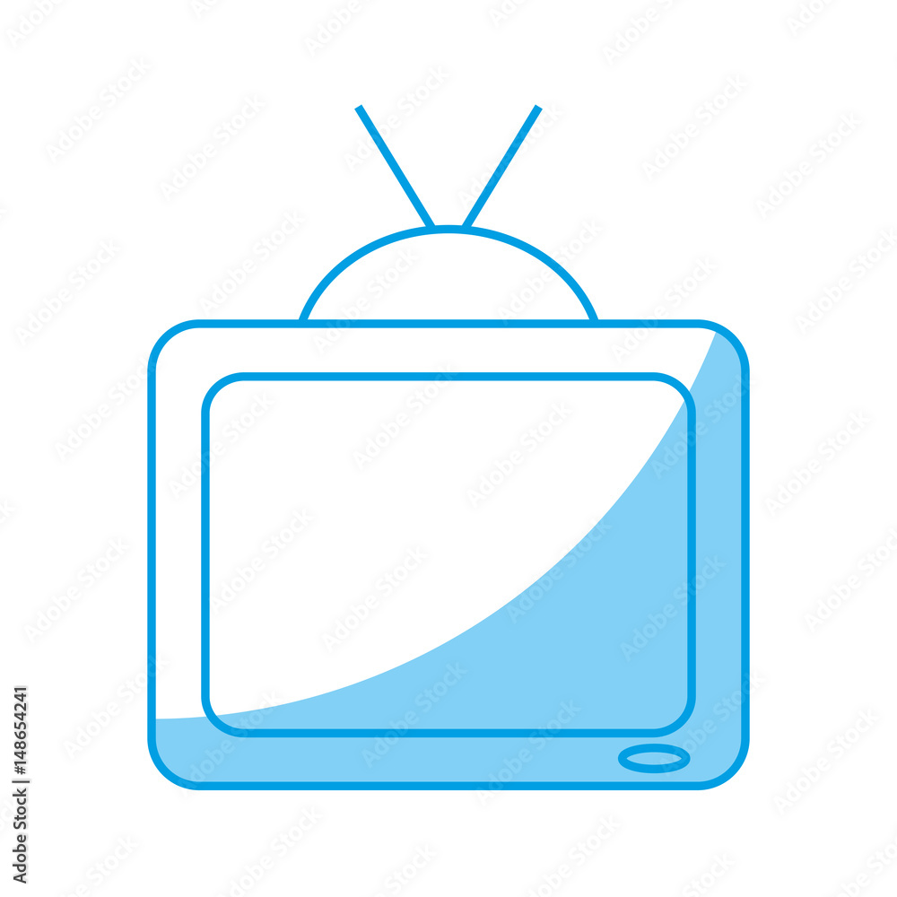 retro television icon over white background. vector illustration retro television icon over white background. vector illustration