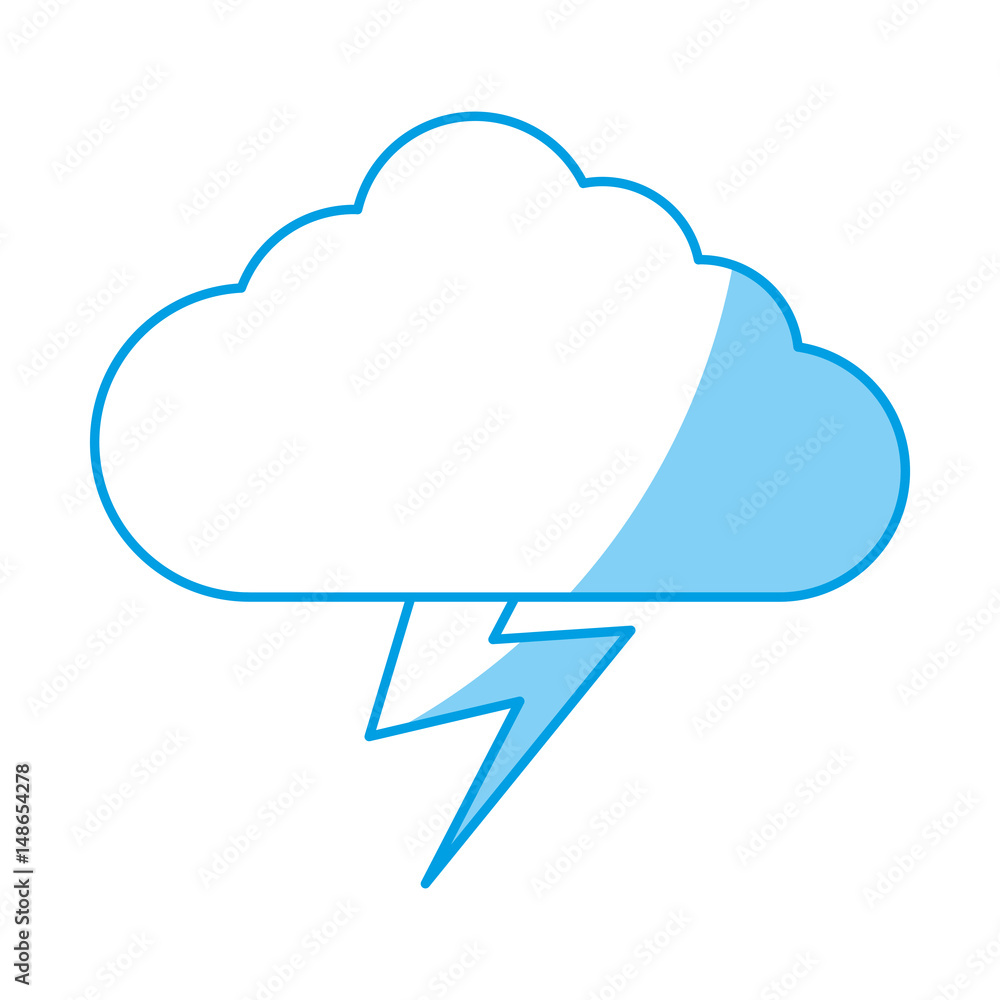 thunder and cloud icon over white background. vector illustration thunder and cloud icon over white background. vector illustration