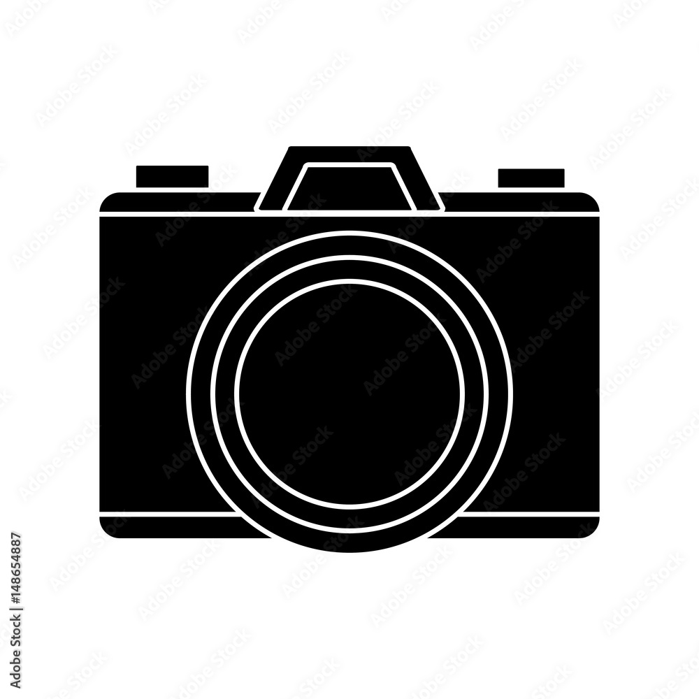 photographic camera icon over white background. vector illustration photographic camera icon over white background. vector illustration