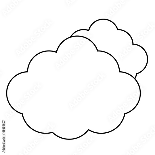 clouds icon over white background. vector illustration
