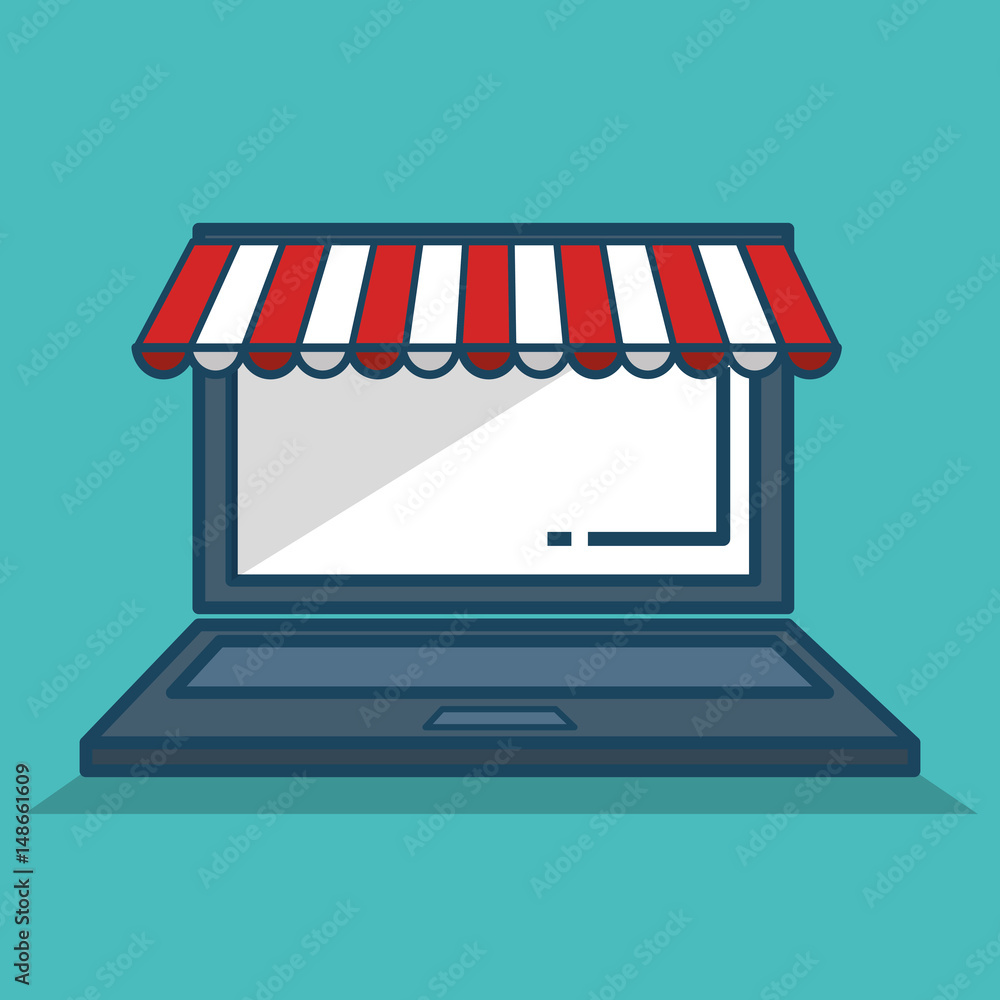 laptop computer with parasol isolated icon vector illustration design laptop computer with parasol isolated icon vector illustration design