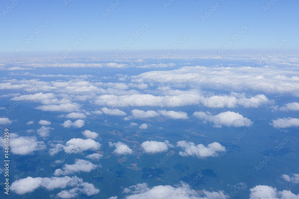 Beautiful cloudscape from sky aerial view