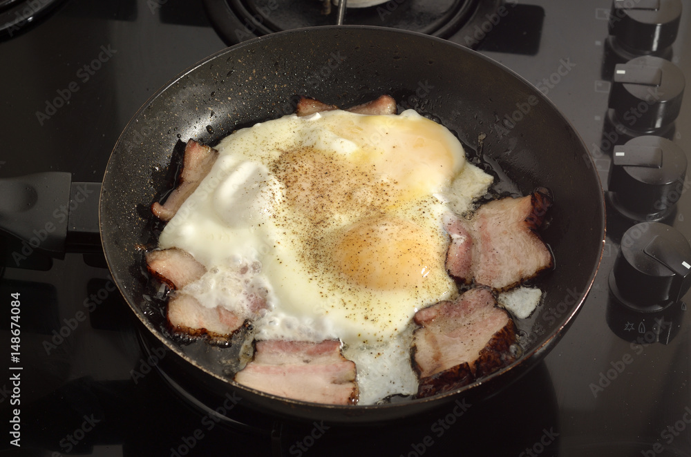 Fried eggs and ham Fried eggs and ham