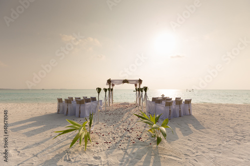 Tropical Beach Wedding Venue Sunset 