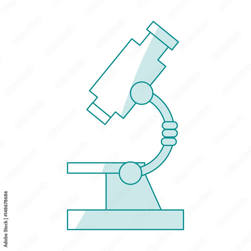 blue silhouette shading cartoon microscope science tool vector illustration blue silhouette shading cartoon microscope science tool vector illustration