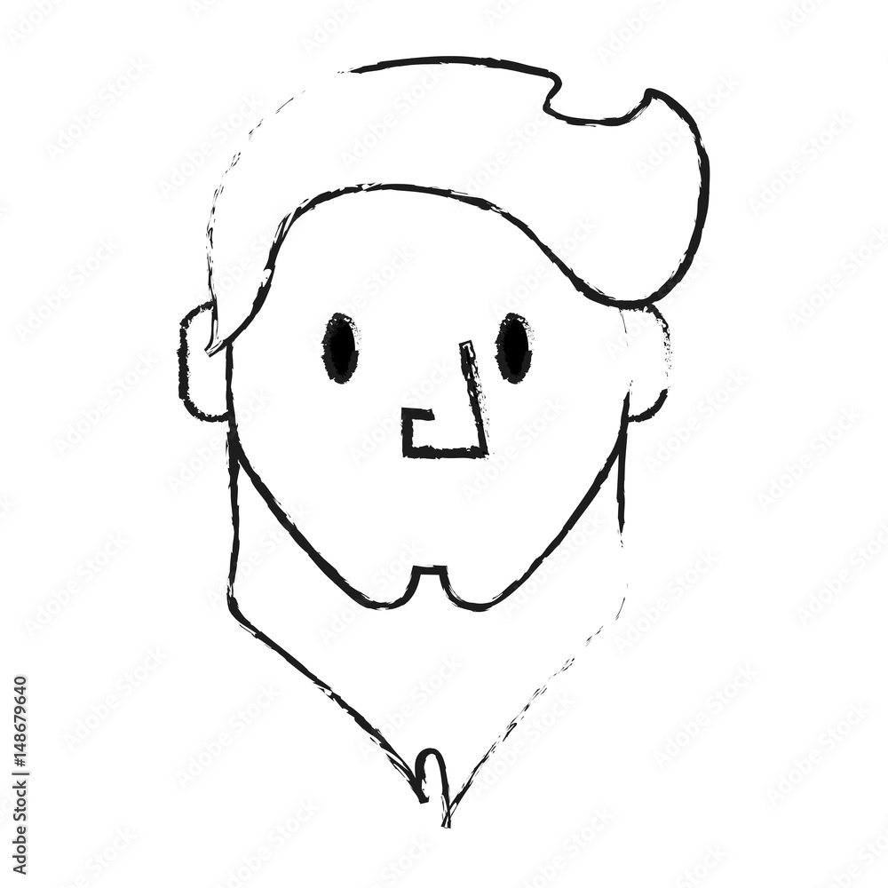 blurred silhouette front face caricature old man with long beard vector illustration blurred silhouette front face caricature old man with long beard vector illustration