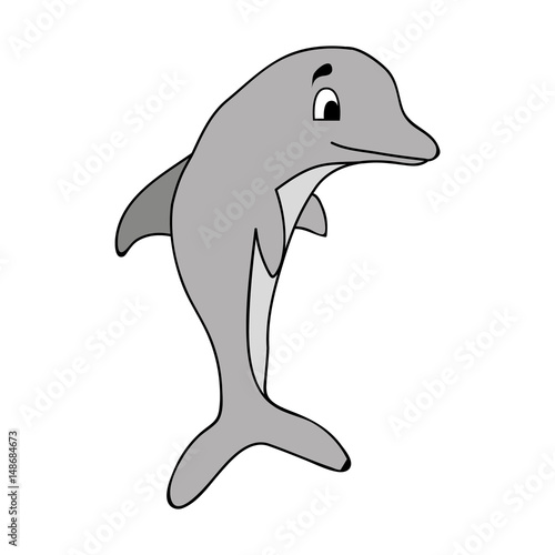 Delfín vector ilustración dibujo