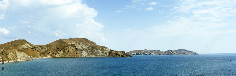 Panorama of the coastline and mountain tops. Crimea. Koktebel Panorama of the coastline and mountain tops. Crimea. Koktebel