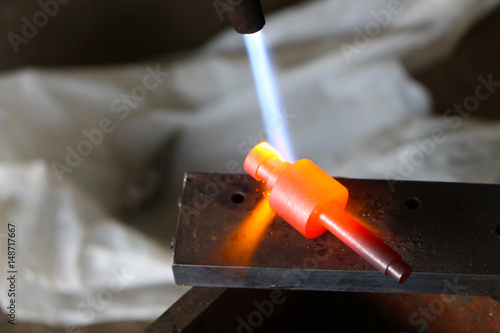 DIY home made metal hardening with gas cutting torch