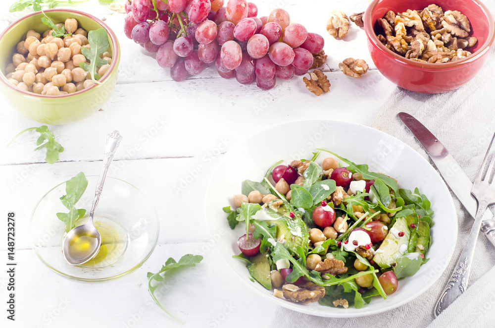 Healthy fresh salad with chickpea Healthy fresh salad with chickpea