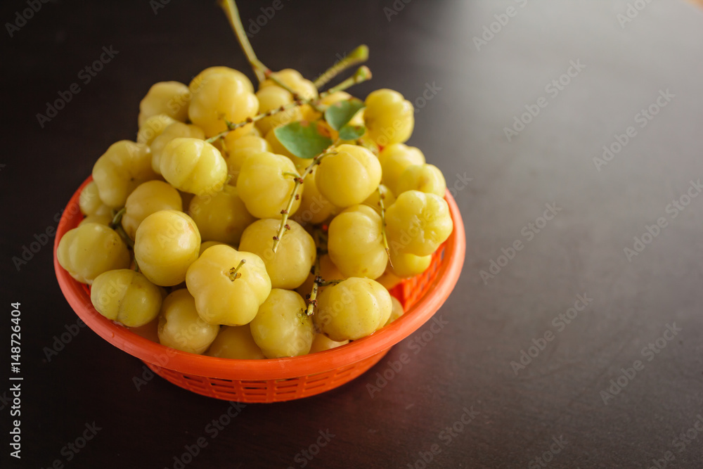Star gooseberry fruit. Star gooseberry fruit.