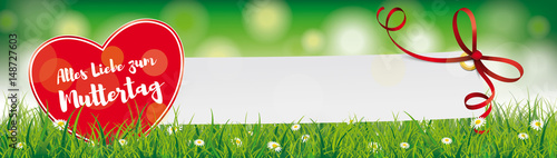 Muttertag Paper Banner Ribbon Header