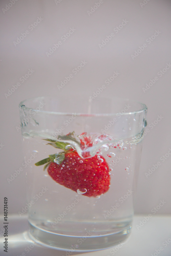 Strawberry in the glass Strawberry in the glass